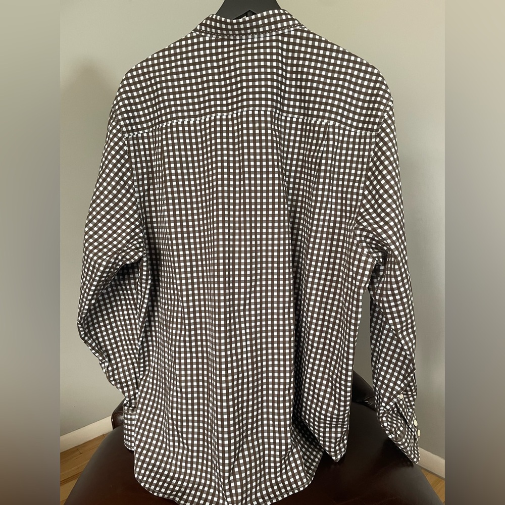 Tommy Bahama Brown and White Checkered Shirt - Picture 5 of 7